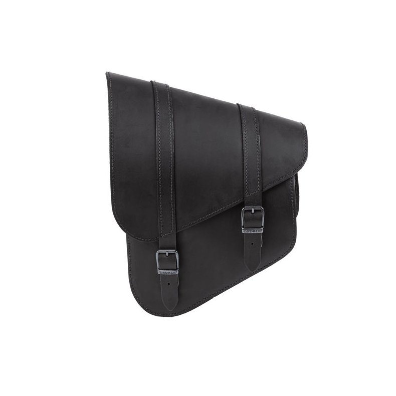 LEDRIE, FULL LEATHER SWING ARM BAG LEFT, 9 LITER. BLACK