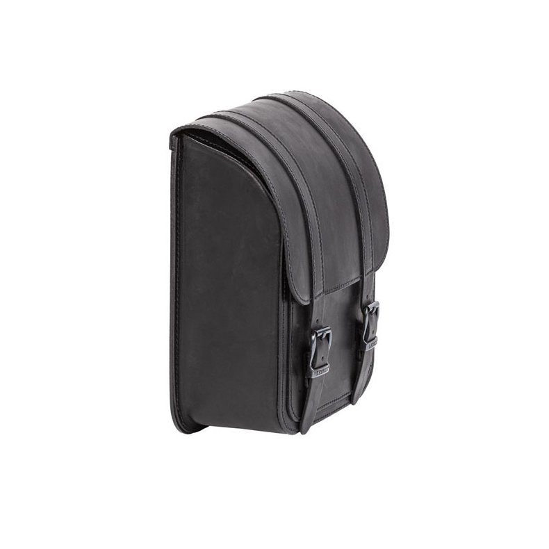 LEDRIE, FULL LEATHER SWING ARM BAG LEFT, 9 LITER. BLACK