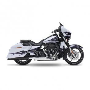 KESSTECH FL-DOUBLE SLIP-ONS BLACK, BILLET ROUND END CAP