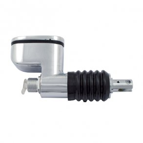 REAR MASTER CYLINDER CHROME  Fits: > 99-04 FLT; 00-05 SOFTAIL