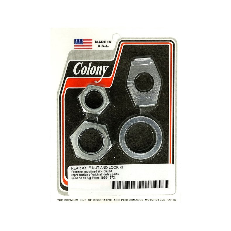 COLONY REAR AXLE NUT &amp; LOCK KIT