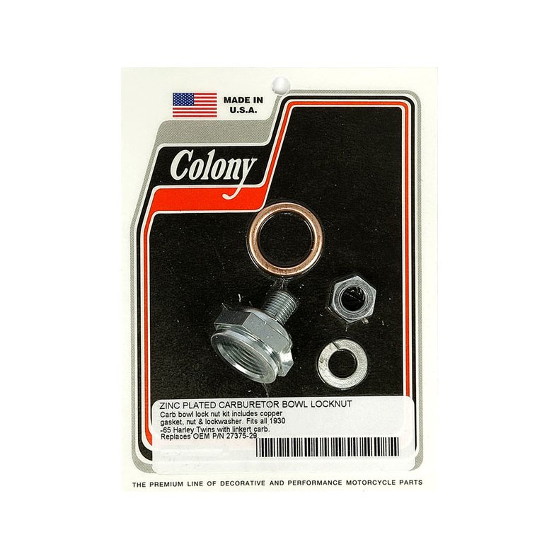 COLONY LINKERT CARB BOWL LOCK NUT KIT