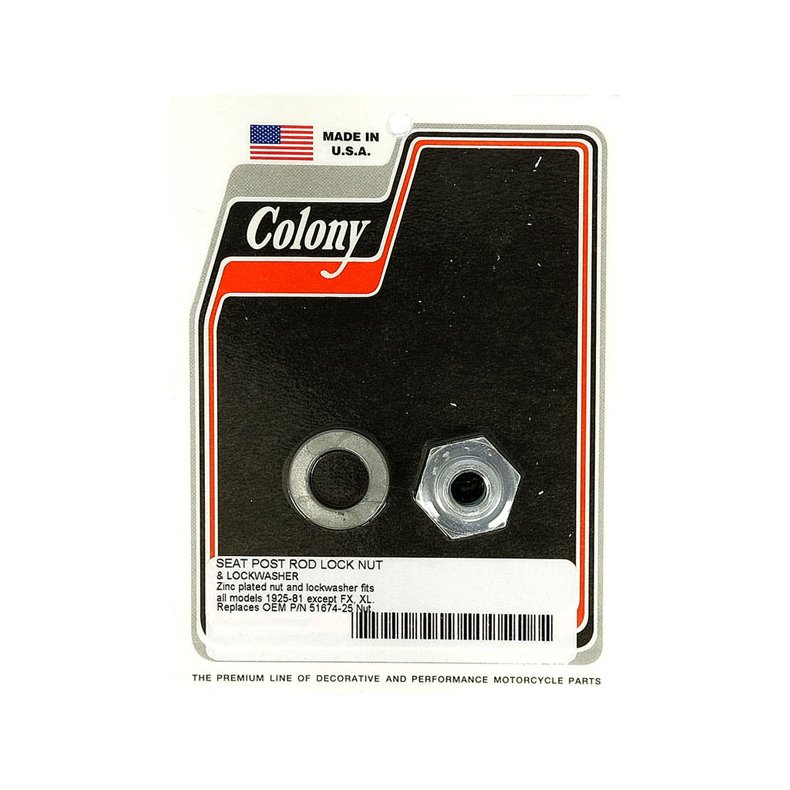 Colony, seat post rod lock nut kit. 