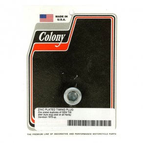 COLONY TIMING PLUG, OEM ALLEN ZINC; 70-99 B.T. STYLE 