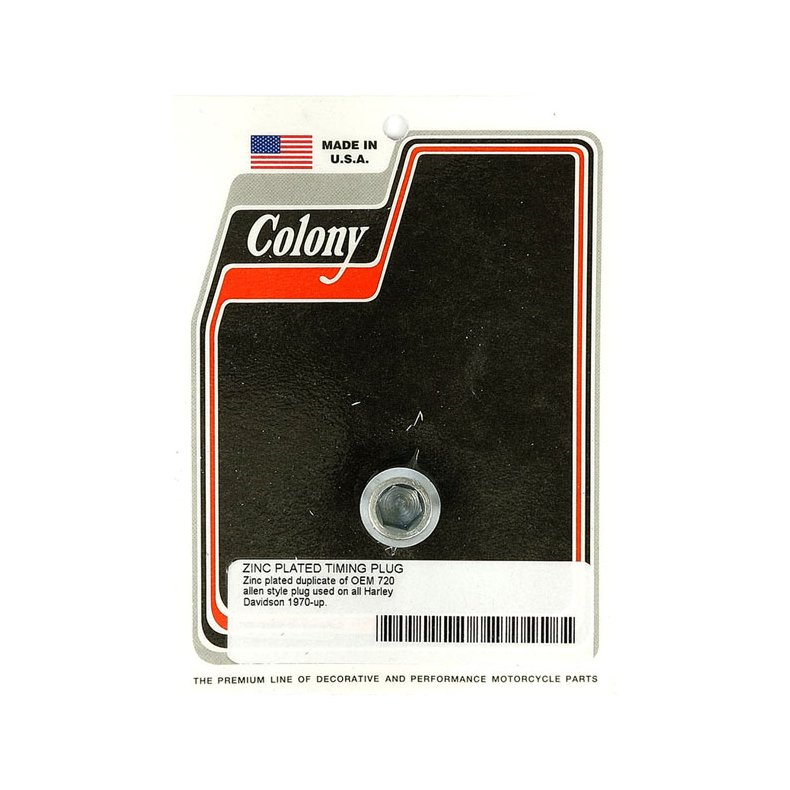 COLONY TIMING PLUG, OEM ALLEN ZINC; 70-99 B.T. STYLE 