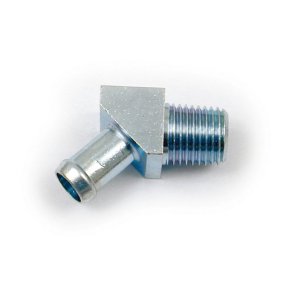 45 DEGREE ELBOW FITTING, 1/4 NPT FOR 3/8 OIL LINE  Fits: > 87-90 SOFTAIL