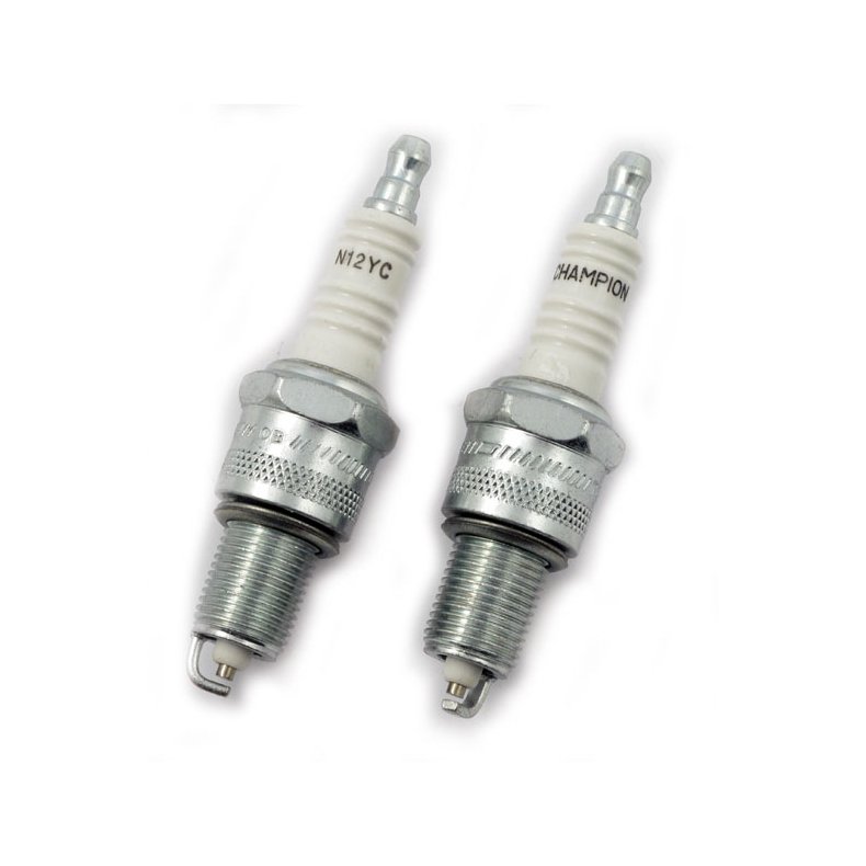 CHAMPION, COPPER PLUS SPARK PLUG. J12YC H-D 3-4. 14mm threaded, 1/2" (12.7mm) short reach. 