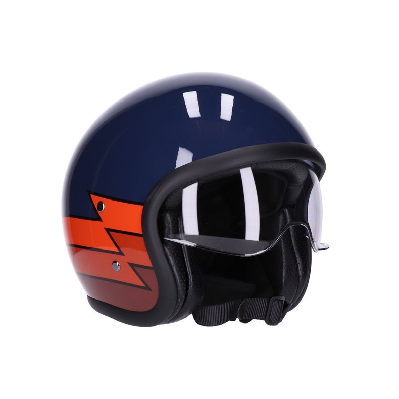 ROEG SUNDOWN HELMET LIGHTNING GLOSS NAVY (ECE GODKENDT)