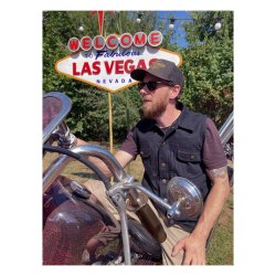 13 1/2 RAIN SPLITTER DENIM VEST, SORT ELLER BL.