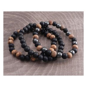 AMIGAZ EARTH WOOD BEAD BRACELET 3-pack