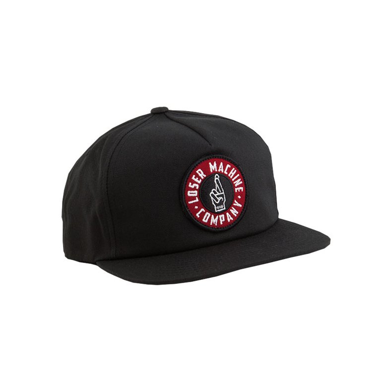 LOSER MACHINE GOOD LUCK SNAPBACK CAP BLACK