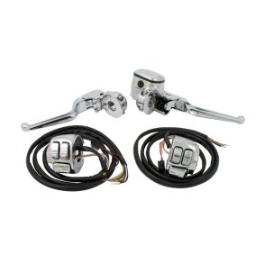 Handlebar control kit chrome 9/16