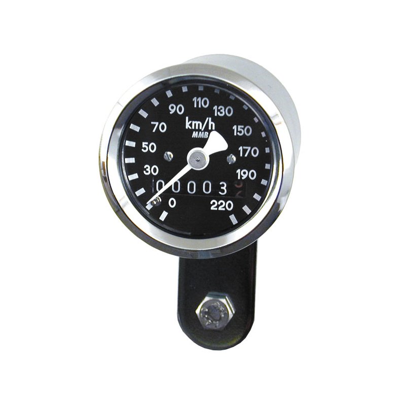 MMB 48MM ULTRA MINI SPEEDO CHROME/BLACK KHM 2:1 DRIVE RATIO