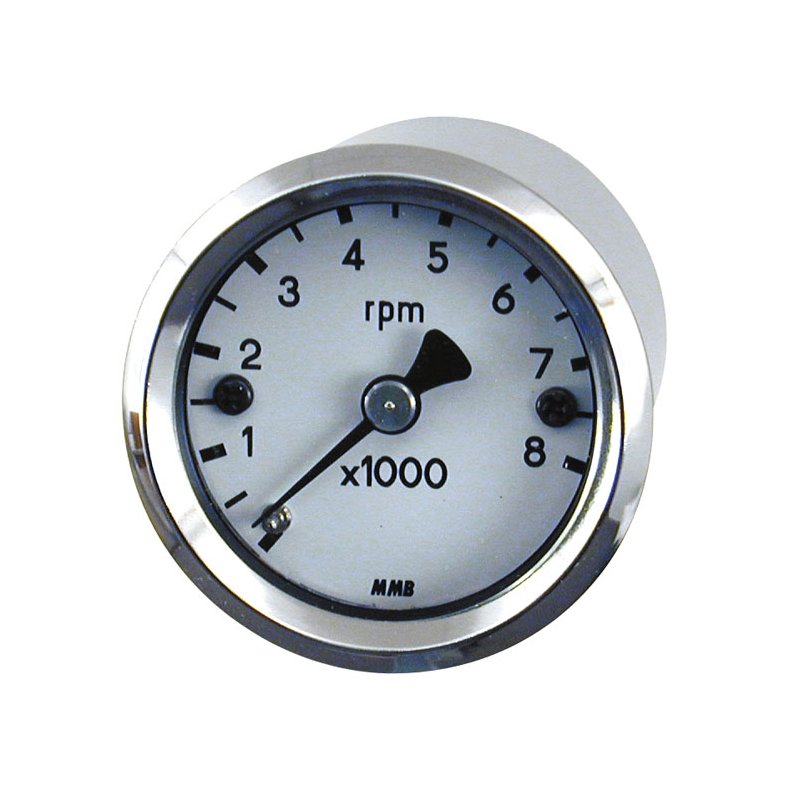 ULTRA MINI TACHO - WHITE, 8000RPM