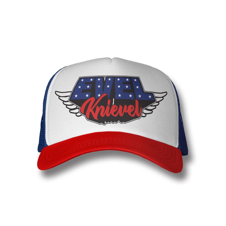 EVEL KNIEVEL - AMERICAN DAREDEVIL TRUCKER CAP 