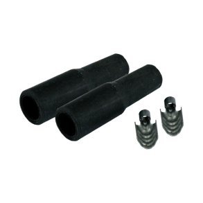 TAYLOR, TWIN CAM STYLE COIL BOOTS. BLACK, 180 180 angle (straight).