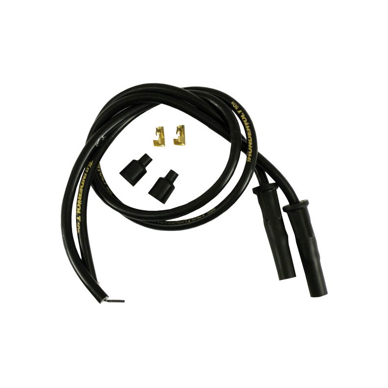 TAYLOR, 10.4MM THUNDERVOLT-50 UNIV. SPARK PLUG WIRE KIT Black wires. With 180 (straight) 