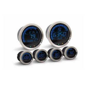 KOSO, HD-02 6-PIECE GAUGE KIT FOR 04-13 Touring with fairing