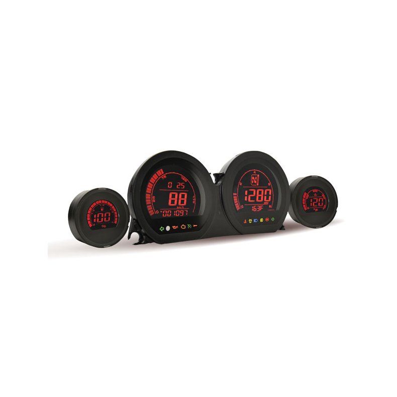 KOSO, HD-03 4-PIECE GAUGE KIT FOR TOURING 