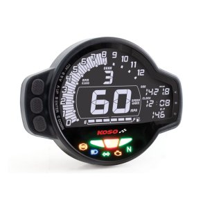 KOSO, MS-01 MULTIFUNCTIONAL SPEEDO/TACHOMETER. BLACK