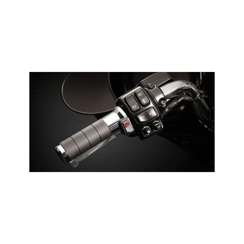 KOSO, Titan-X heated grip set. Nem montering med udvendige ledninger. 08-24 H-D with e-throttle