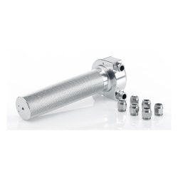 BILTWELL WHISKEY THROTTLE, POLISHED For 1" handlebars.