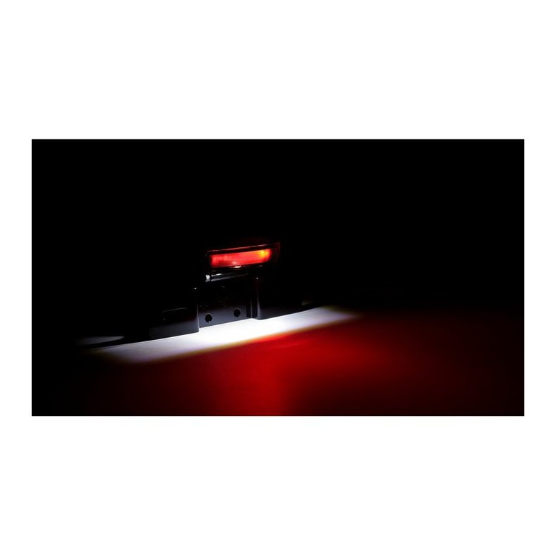 Light guide, LED taillight. Black. with bracket