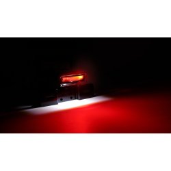 Light guide, LED taillight. Black. with bracket