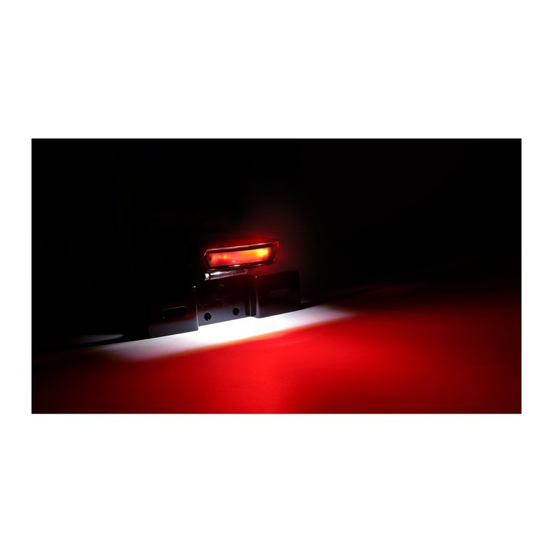 Light guide, LED taillight. Black. with bracket