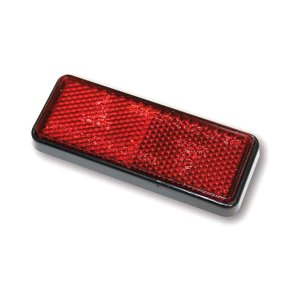 UNIVERSAL B-SEEN REFLECTOR RED; ECE APPROVED; RECTANGULAR; SELF ADHESIVE; 91.5 X 36MM