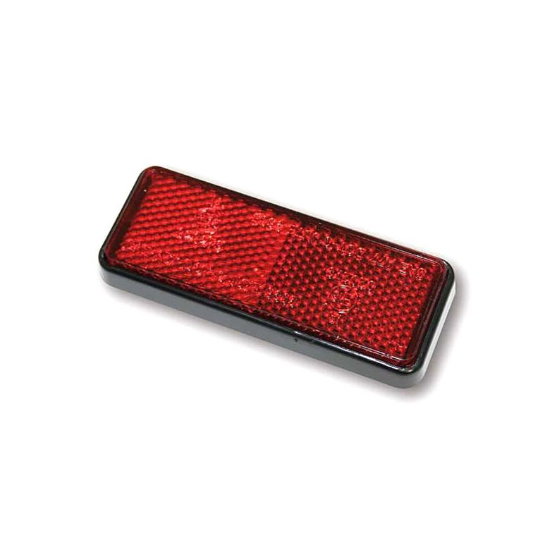 UNIVERSAL B-SEEN REFLECTOR RED; ECE APPROVED; RECTANGULAR; SELF ADHESIVE; 91.5 X 36MM