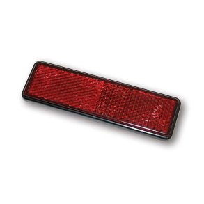 UNIVERSAL B-SEEN REFLECTOR RED; ECE APPROVED; RECTANGULAR; SELF ADHESIVE; 94 X 28MM