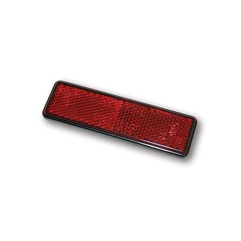 UNIVERSAL B-SEEN REFLECTOR RED; ECE APPROVED; RECTANGULAR; SELF ADHESIVE; 94 X 28MM