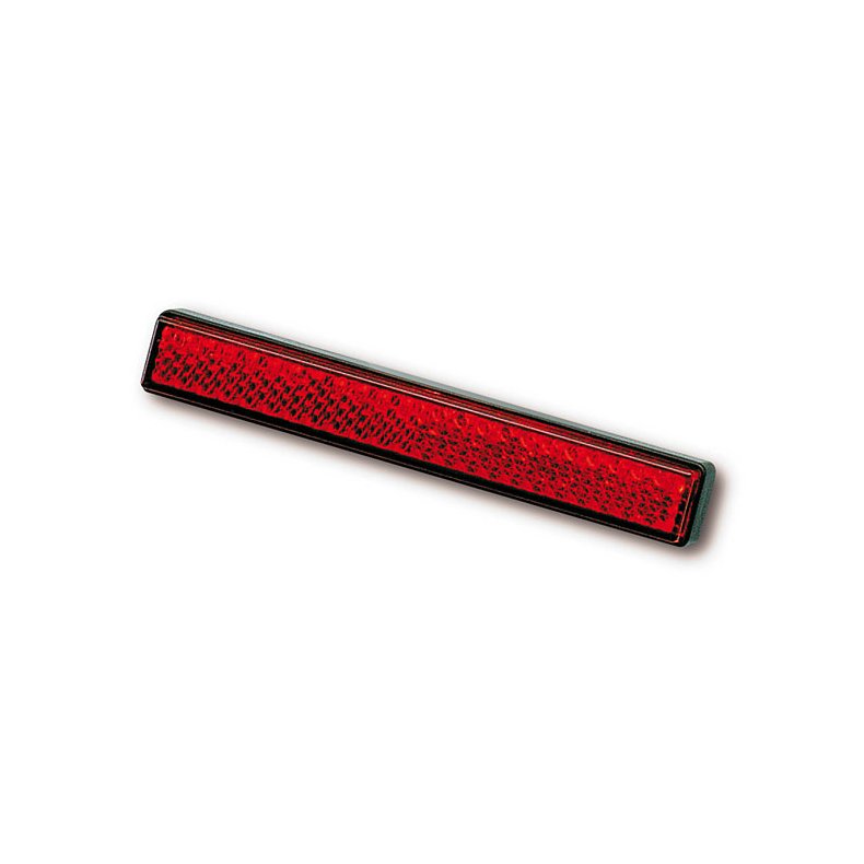 REFLECTOR RED; ECE APPROVED; RECTANGULAR, WITH SELF ADHESIVE TAPE; 100X13 MM