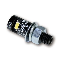 BURDETT, LED LICENSE PLATE MOUNT BOLT D. 12 MM X L. 17 MM, M8 BOLT, EC APPROVED; LED LIGHTED