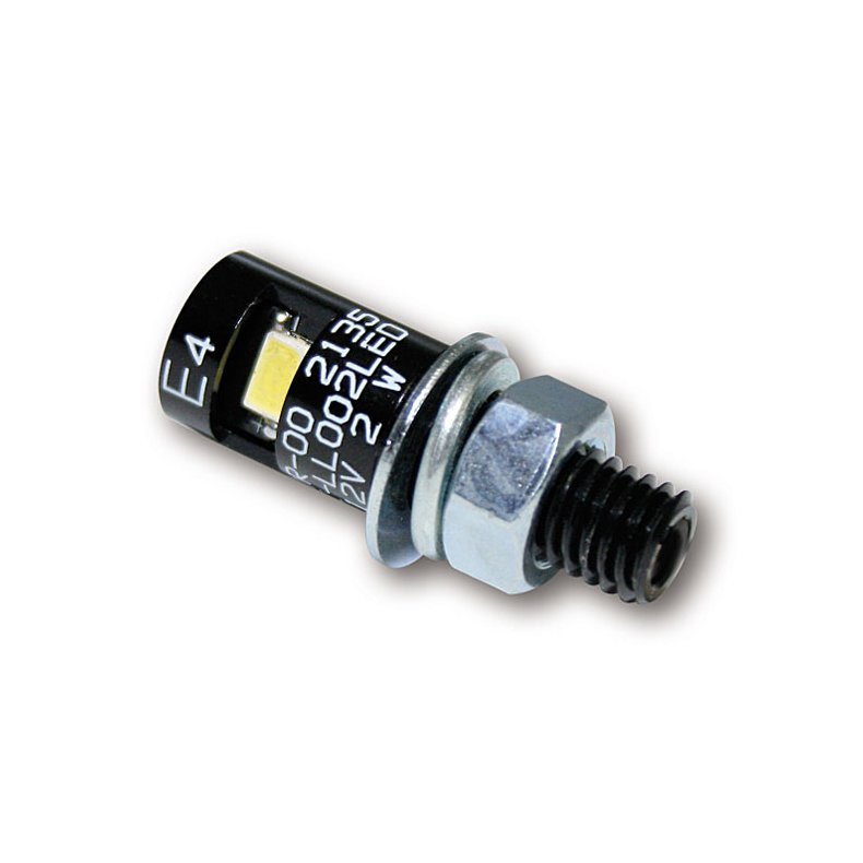BURDETT, LED LICENSE PLATE MOUNT BOLT D. 12 MM X L. 17 MM, M8 BOLT, EC APPROVED; LED LIGHTED