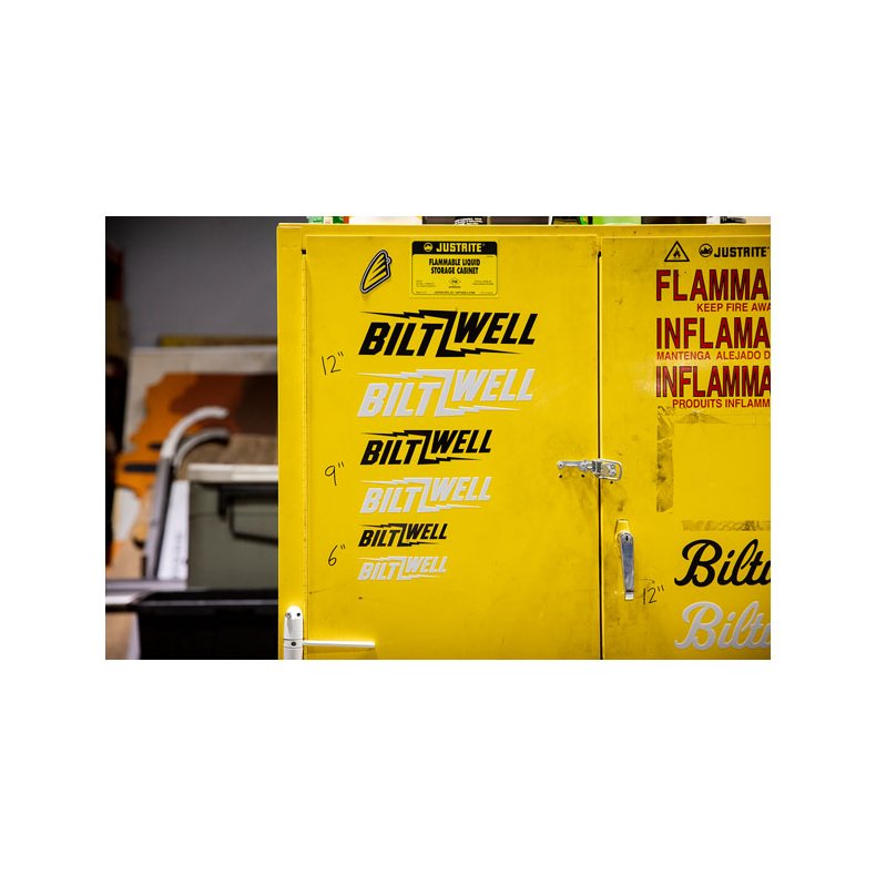 Biltwell Bolt sticker black 12"