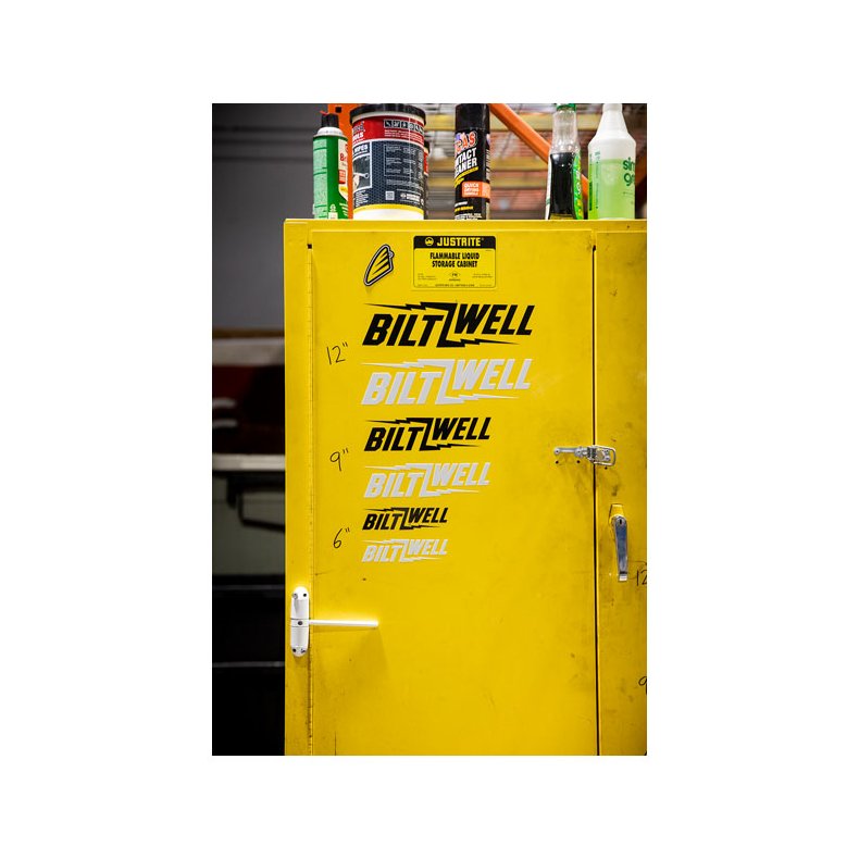 Biltwell Bolt sticker black 12"