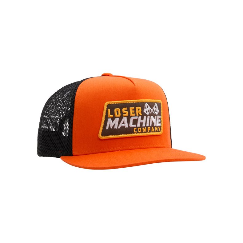 LOSER MACHINE FINISH LINE TRUCKER CAP ORANGE/BLACK