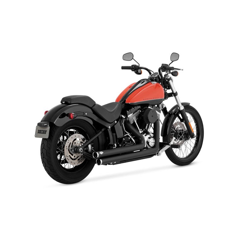 THORCAT, BIG SHOTS 2-2 EXHAUST. BLACK Vance &amp; Hines Euro 3 godkendt