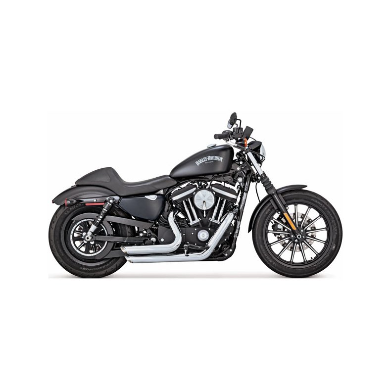 ECE godkendt. THORCAT-V&h 'ANARCHY' 2-1/2" SHORT SHOTS EXHAUST.  17-20 XL Sportster 