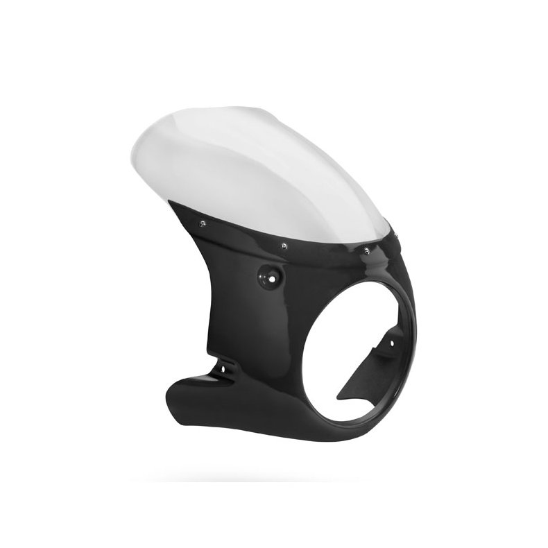 C-RACER, HEADLAMP MASK. MATTE BLACK Til twins.