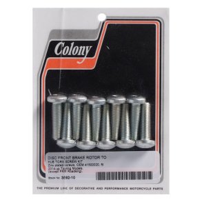 COLONY, BRAKE ROTOR BOLT KIT Zinc Plated Torx Head Screws  14-up FLT/Touring excl FRM Roadking
