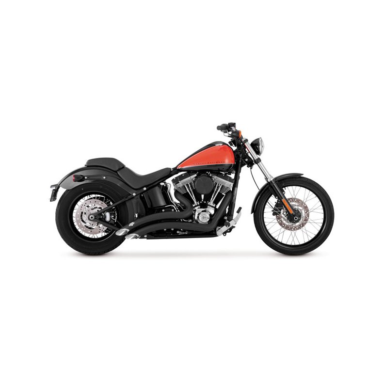 ECE godkendt. THORCAT-V&H BIG RADIUS 2-2 EXHAUST. BLACK 84-99st