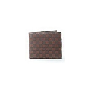 AMIGAZ CHECKER VEGAN BROWN WALLET 