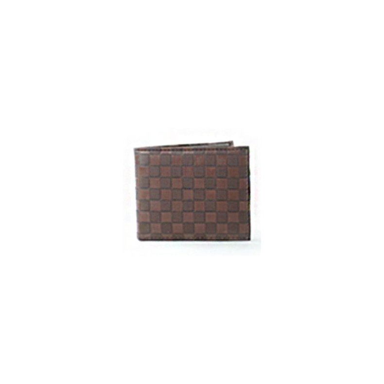 AMIGAZ CHECKER VEGAN BROWN WALLET 