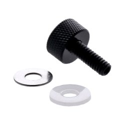 THUMB SCREW KIT FOR SEAT. LOW PROFILE. BLACK 1/4-20 threaded.