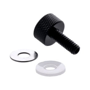 THUMB SCREW KIT FOR SEAT. LOW PROFILE. BLACK 1/4-20 threaded.