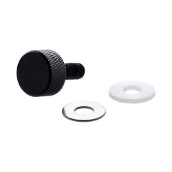 THUMB SCREW KIT FOR SEAT. LOW PROFILE. BLACK 1/4-20 threaded.