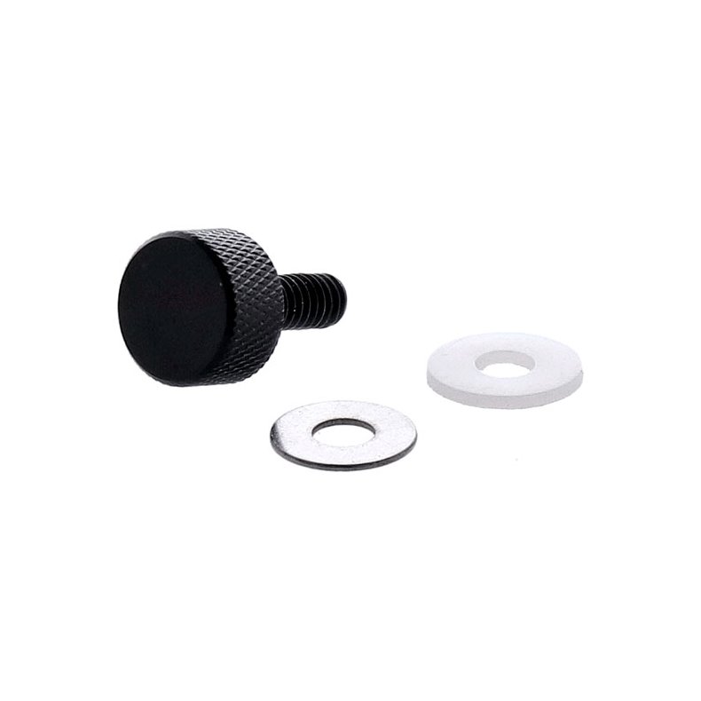 THUMB SCREW KIT FOR SEAT. LOW PROFILE. BLACK 1/4-20 threaded.
